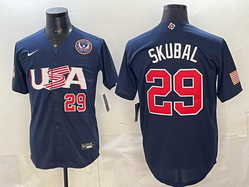 Men 2026 World cup blue MLB Nike jersey 0012